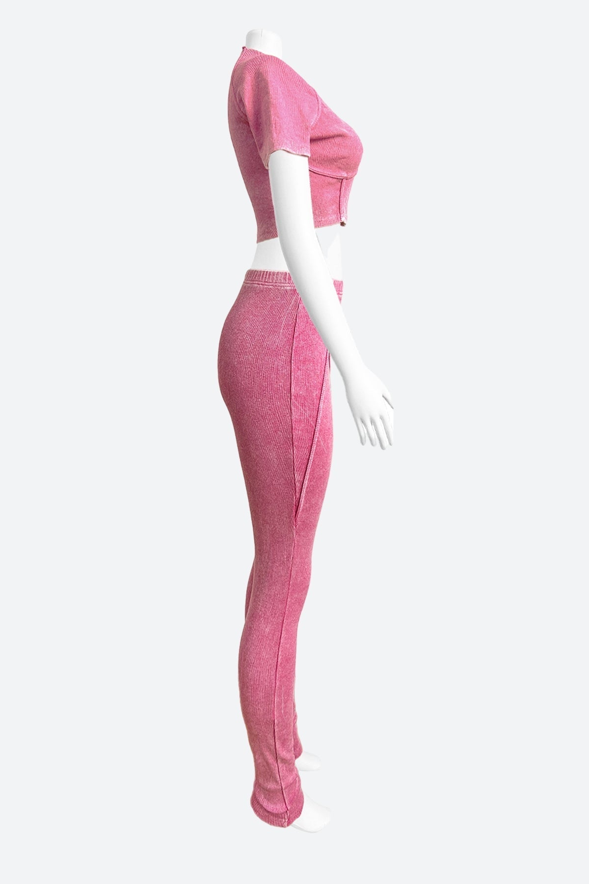 Ribbed Fabric Washed Set Lavish Daily