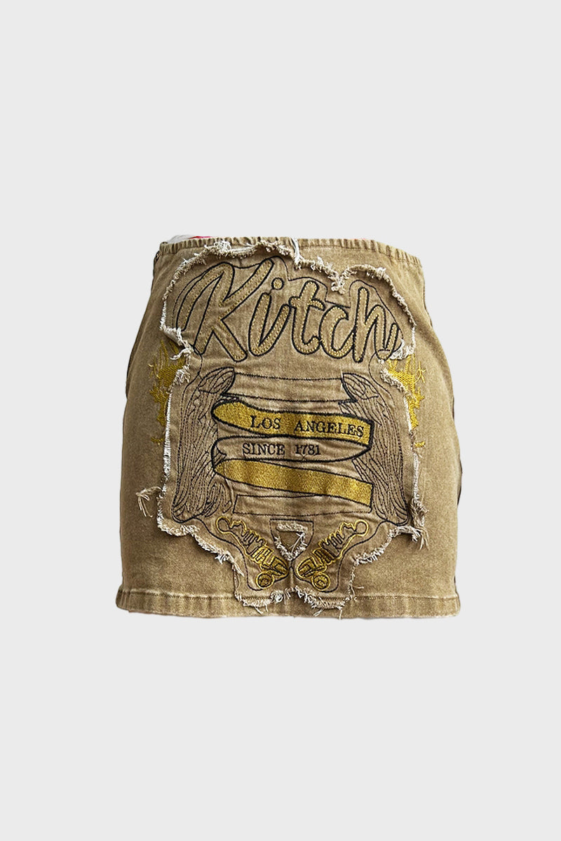 Denim Mini Skirt Lavish Daily