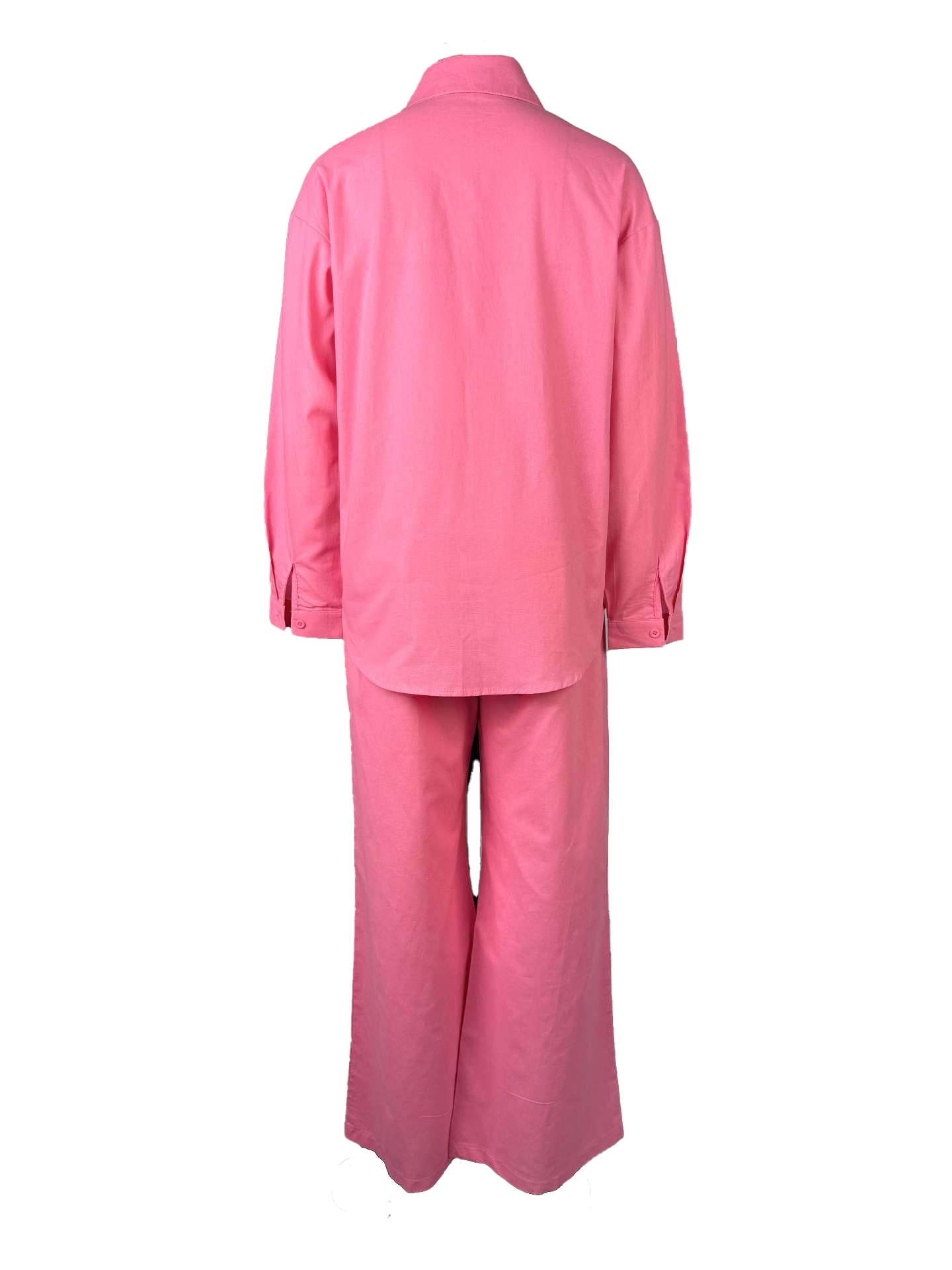 Beaded Collared Shirt & High-Waist Pants Set Lavish Daily