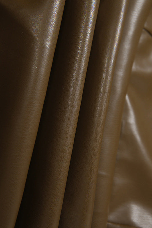 PU Faux Fur One Shoulder Dress Lavish Daily