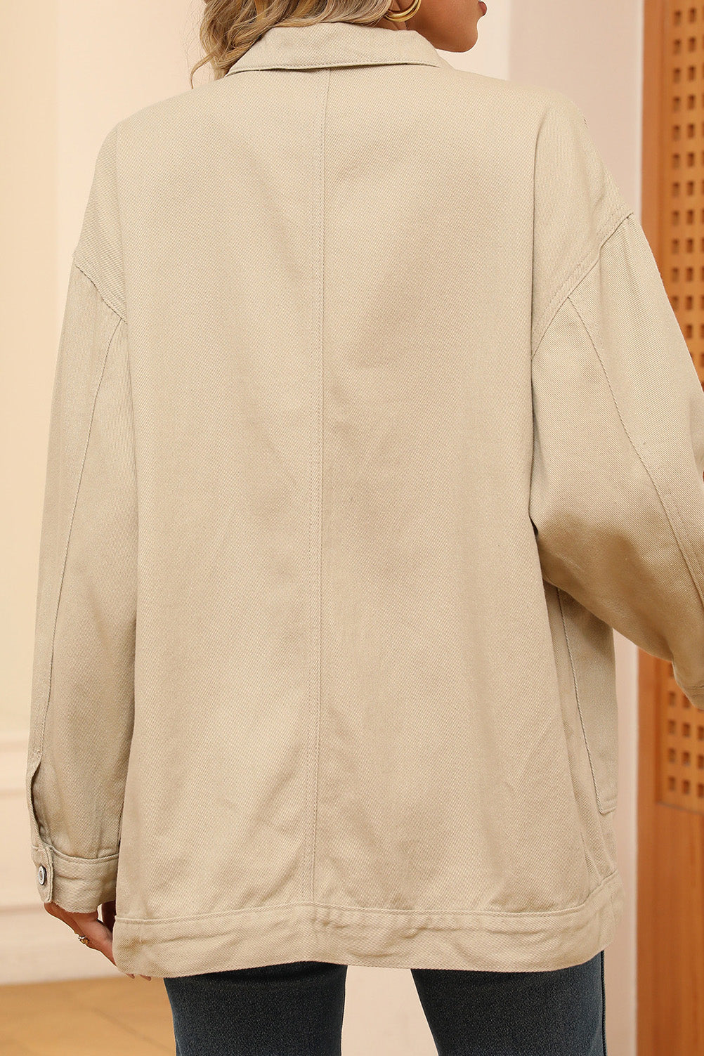 Oversized Drop Shoulder Denim Jacket Lavish Daily