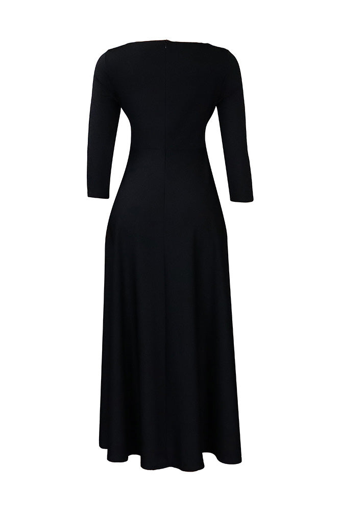 Elegant Tie-Waist A-Line Maxi Dress Lavish Daily
