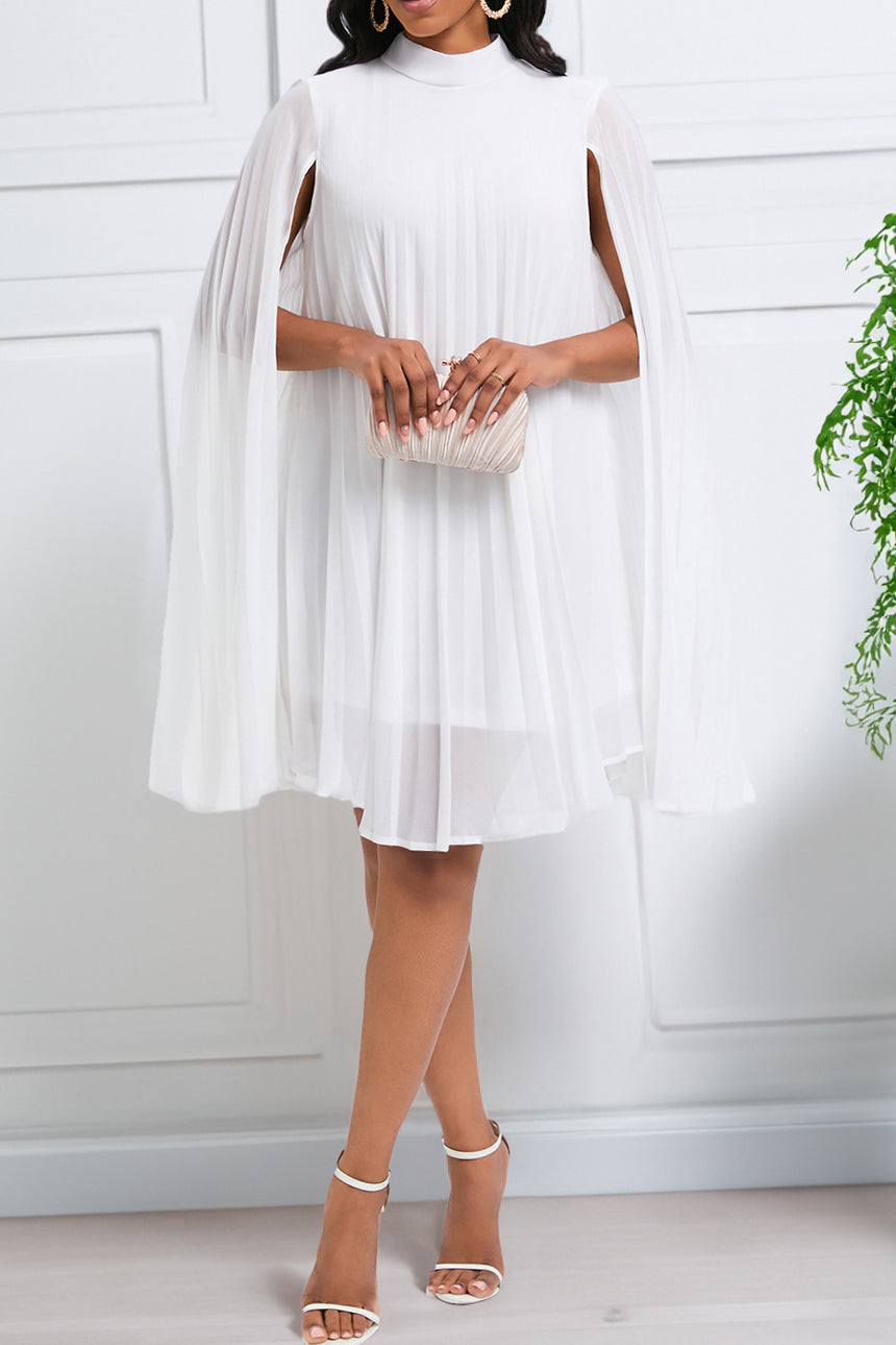 Pleats All Day Batwing Dress Lavish Daily