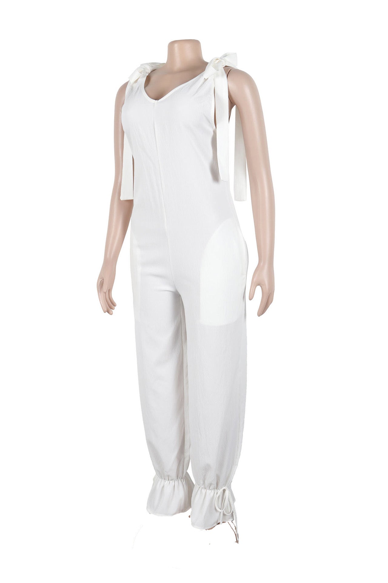 Bandage Casual Style Loose Jumpsuit Lavish Daily