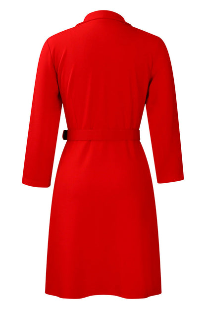 Pleated Patchwork Midi Blazer Dress Lavish Daily