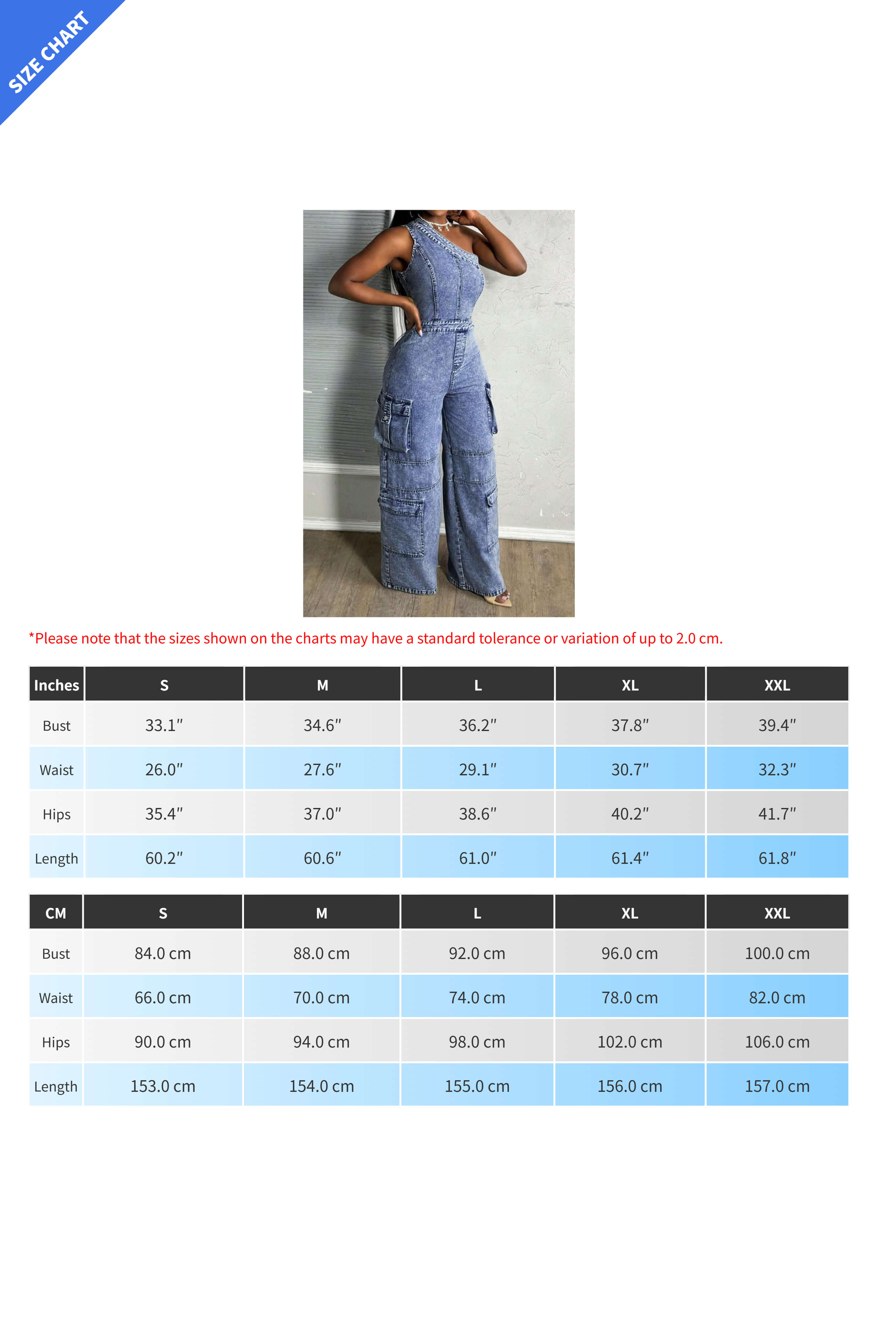One Shoulder Stretch Denim Jumpsuit Lavish Daily