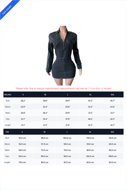 Zip-Up Denim Corset Mini Dress Lavish Daily