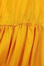 High Neck Puff Sleeve Evening Large Hem Dresses Lavish Daily