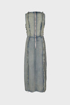 Vintage Washed Frayed Denim Sets Lavish Daily