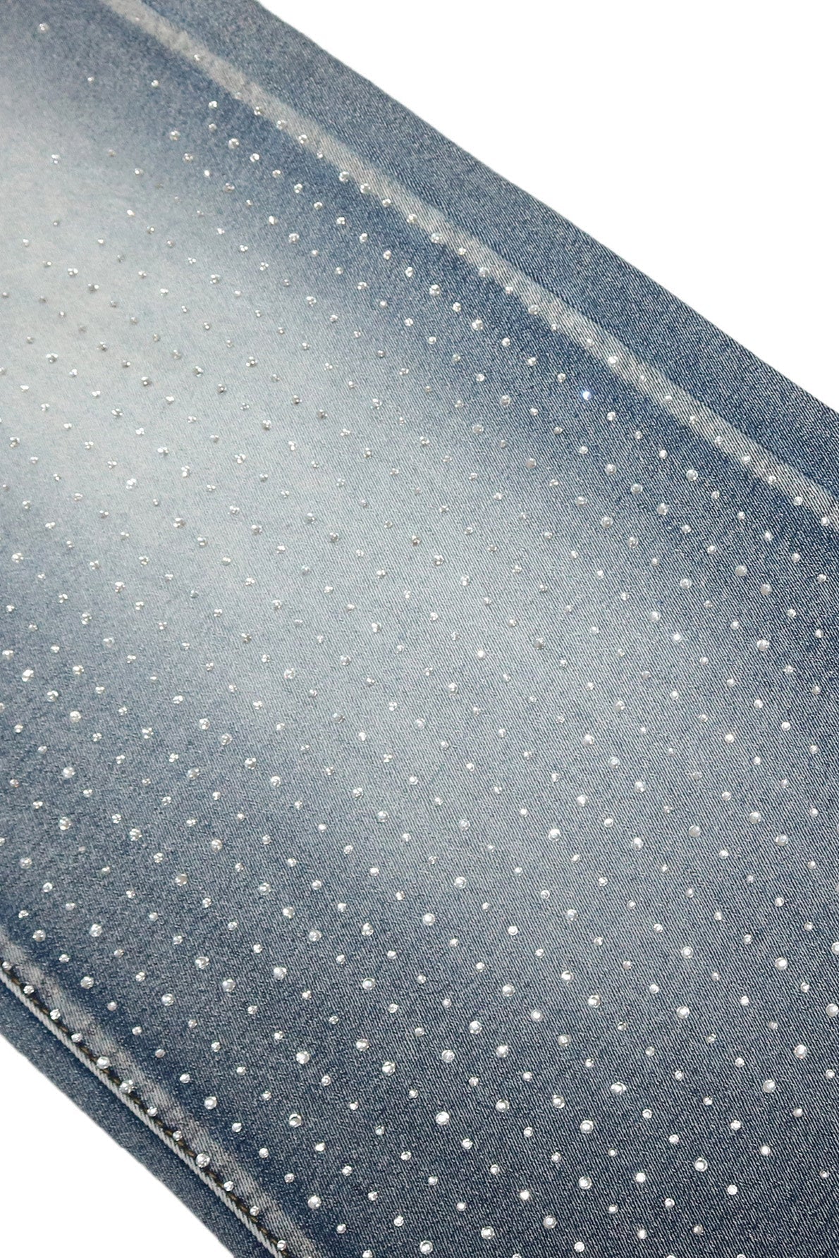 Rhinestone Straight Leg Jeans Pants Lavish Daily