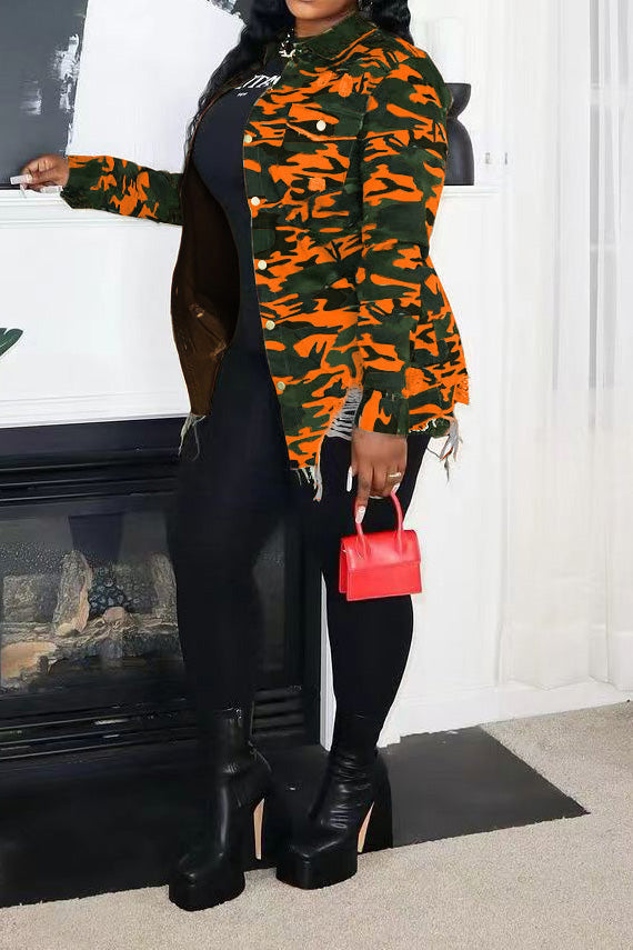 Camo Print Jacket Lavish Daily