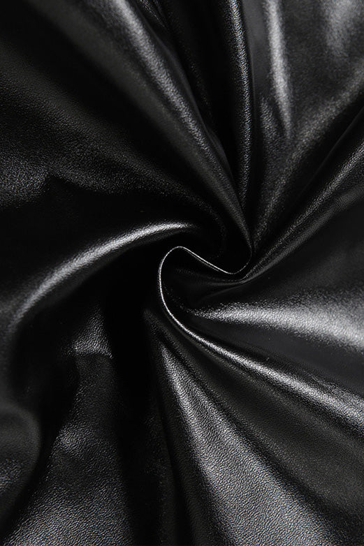 Faux Leather Cropped Jacket Lavish Daily