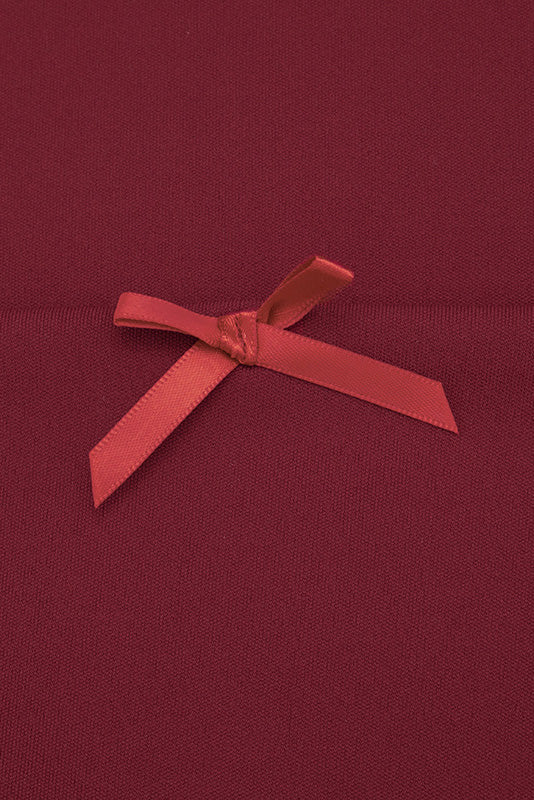 Square Neck Bow Long Sleeve Top & Shorts Set Lavish Daily