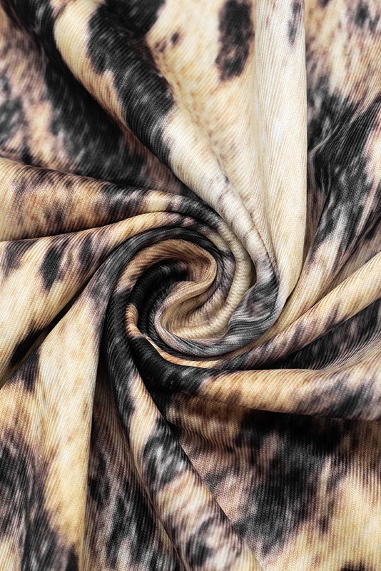 Halter Print Crop Top & Slit Skirt Set Lavish Daily