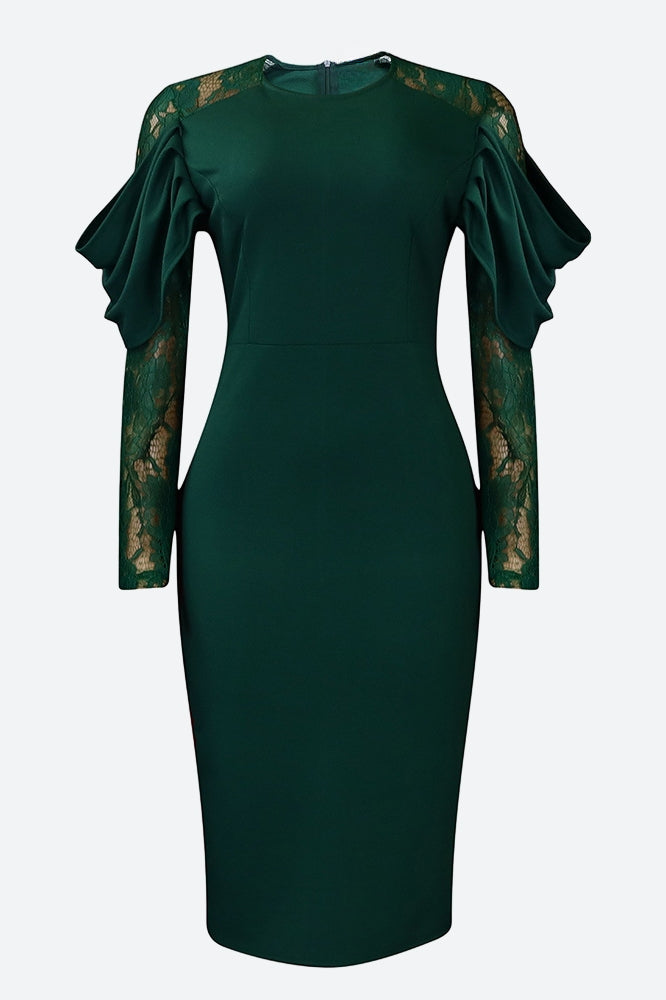 Elegant Lace Slim Fit Patchwork Sexy Dress Lavish Daily