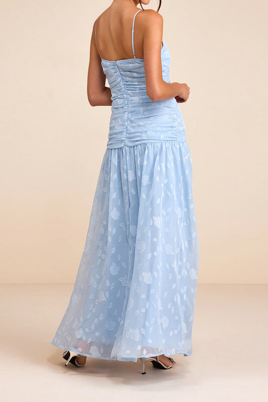 Floral Ruched Cami Vacation Maxi Dress Lavish Daily