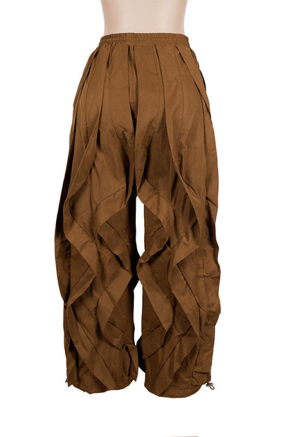 Patchwork Cargo Lantern Jogger Pants Lavish Daily