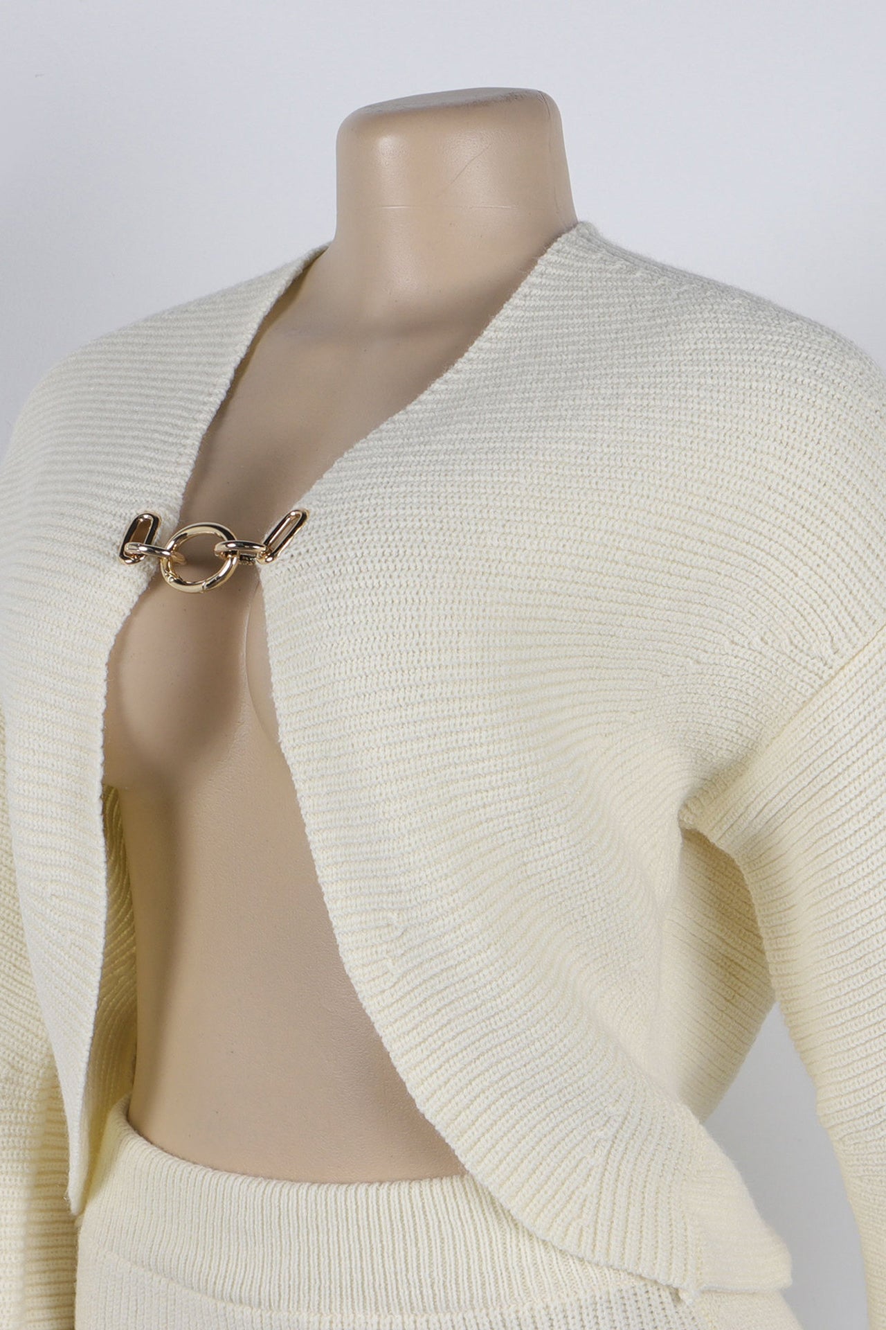 Lantern Sleeve Cardigan Midi Skirt Knit Set Lavish Daily