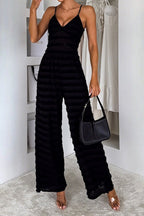 Sleeveless Wide Leg Spaghetti Strap Jumpsuit Lavish Daily