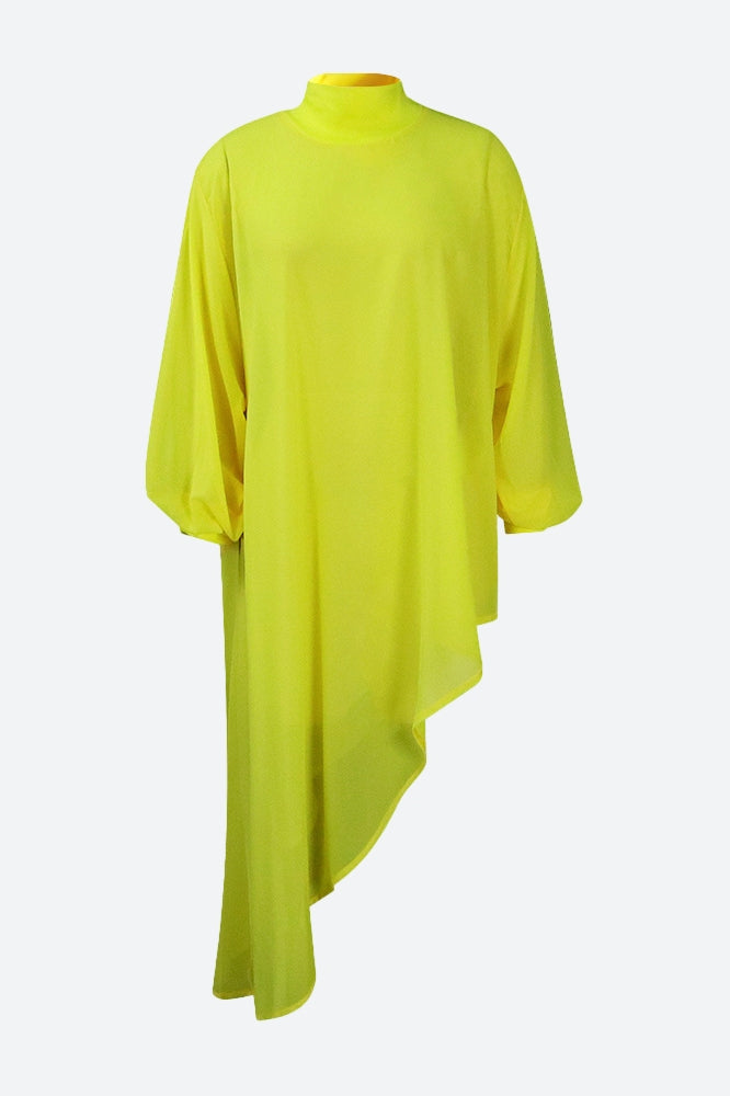 Asymmetrical Hem Shirt Dress Lavish Daily