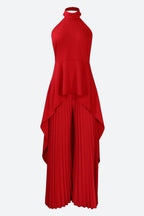 Halter Tunic Top & Pleated Pants Set Lavish Daily