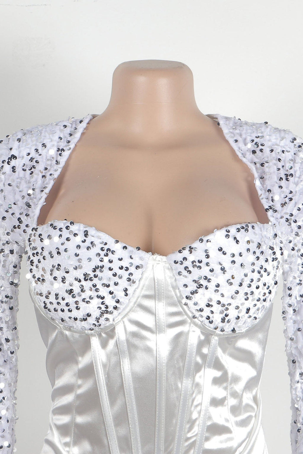 Split Square Cut Collar Stretch Sequin Dress Lavish Daily