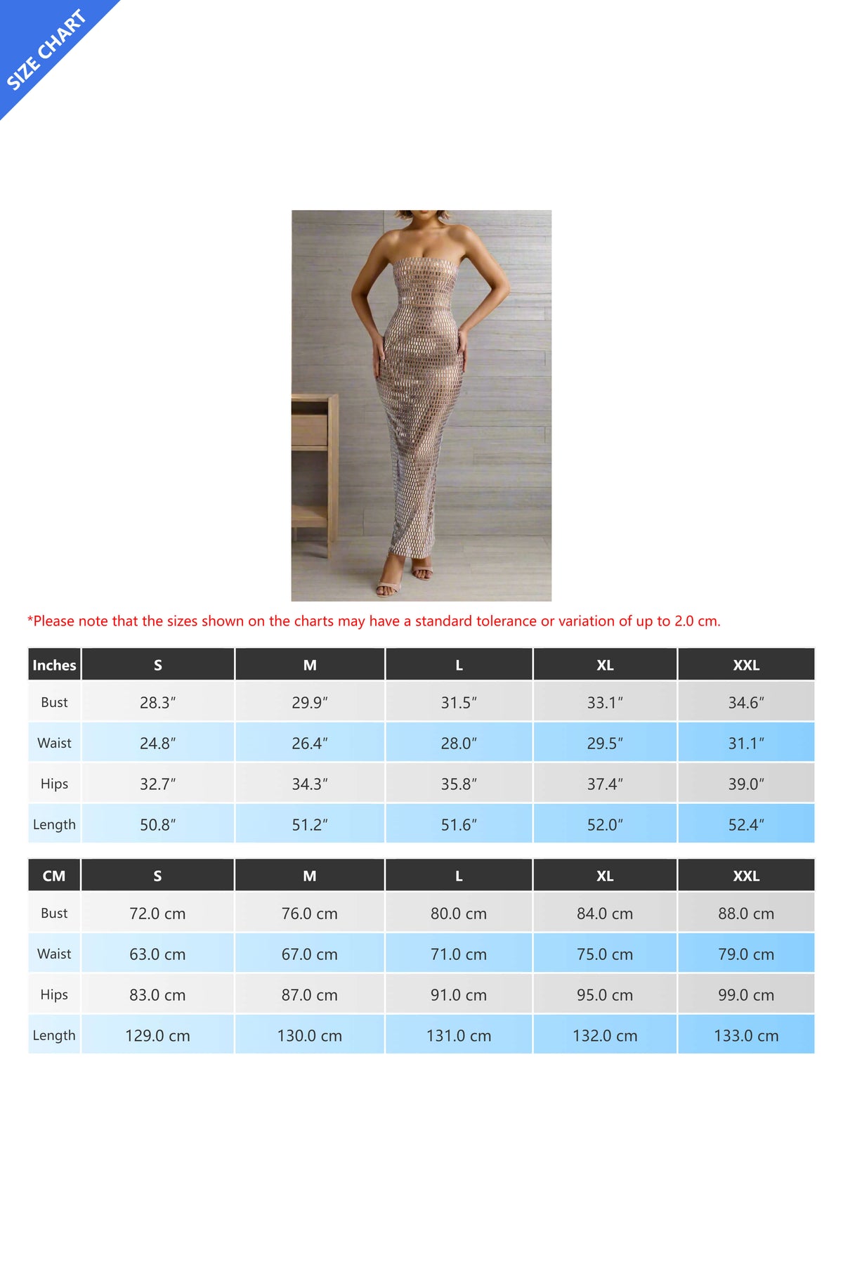 Embellished Bandeau Maxi Dress Lavish Daily