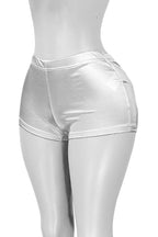 Shiny Satin Bodycon Mini Shorts Lavish Daily