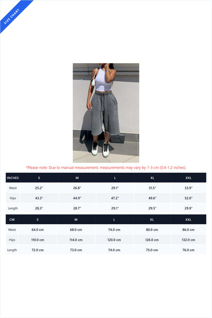 Vintage Wash Raw Hem Baggy Sweat Shorts Lavish Daily