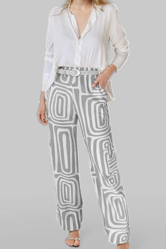 Loose Shirt & Pants Set Women's Workwear Lavish Daily