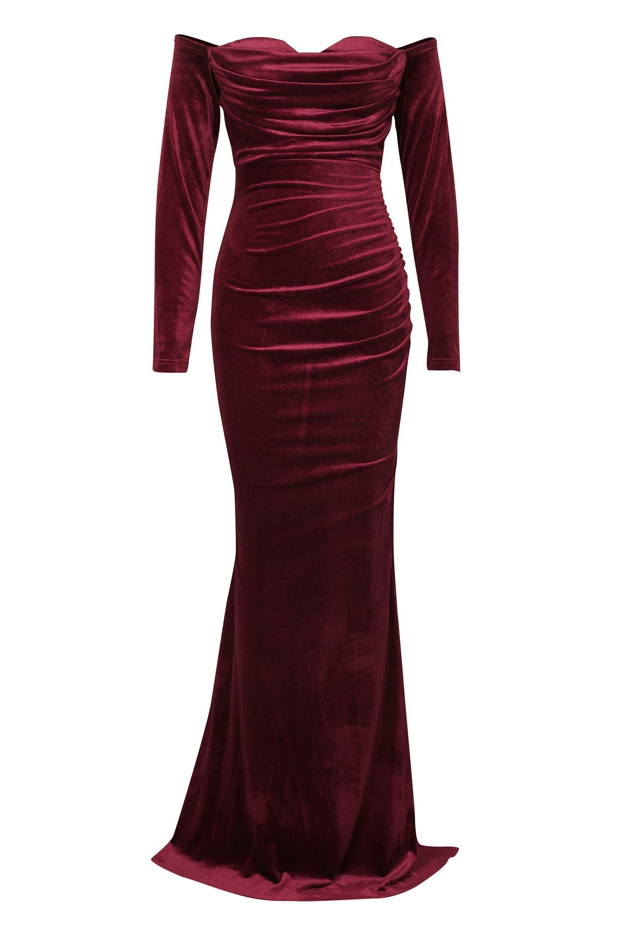 Elegant Off-Shoulder Velvet Dress Lavish Daily