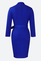 Long Sleeve Double Breasted Midi Dress Lavish Daily