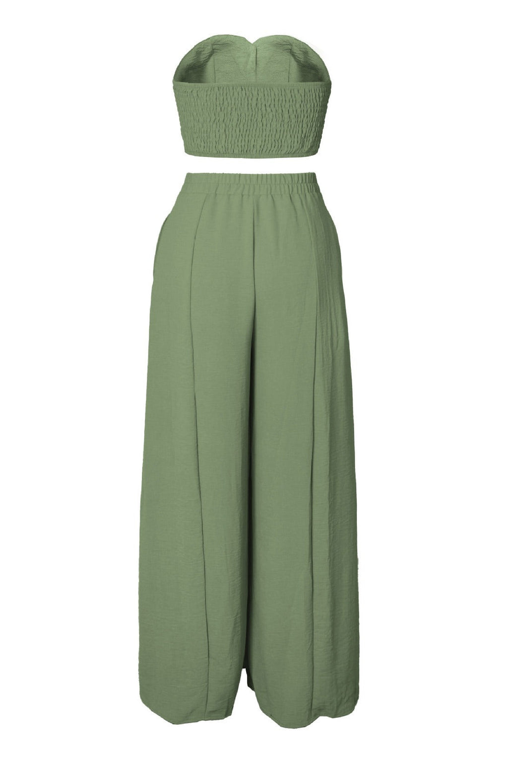 Stretch Tube Top Vest and Wide Leg Pants Set Lavish Daily