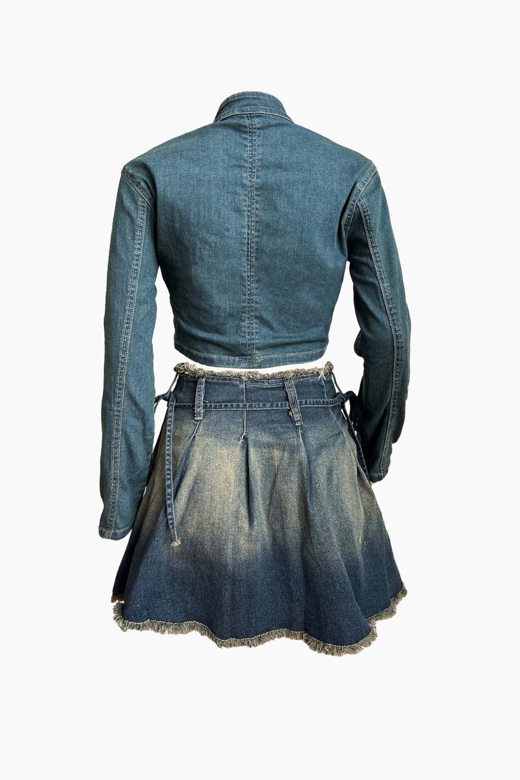 Vintage Denim Jacket Set Lavish Daily