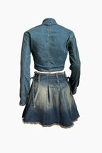 Vintage Denim Jacket Set Lavish Daily