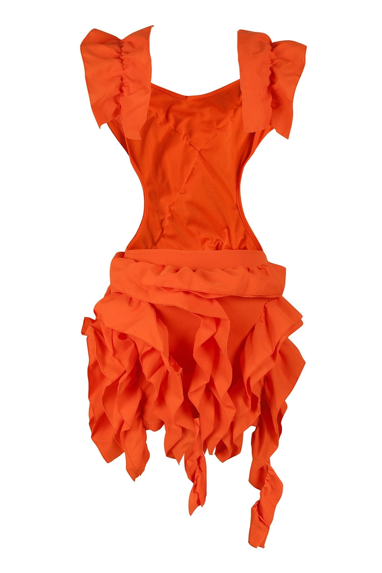 Backless Ruffle Tiered Cutout Mini Dress Lavish Daily
