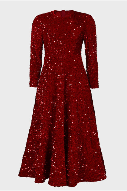 Sequin Long Sleeve Dresses Lavish Daily