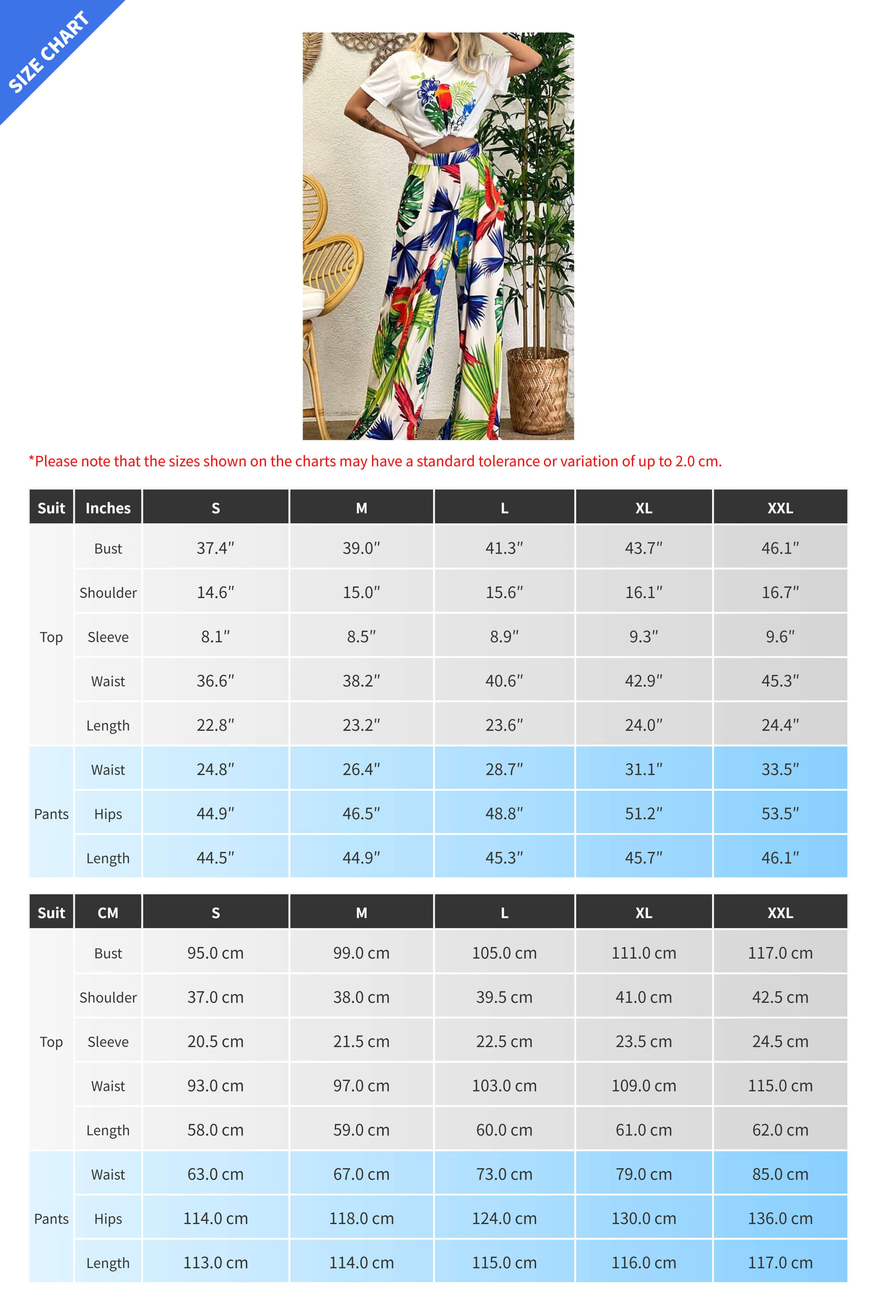 Printed Two Piece Set with Wide Leg Pants Lavish Daily