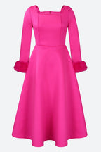 Long Sleeve Square Neck Maxi Dresses Lavish Daily