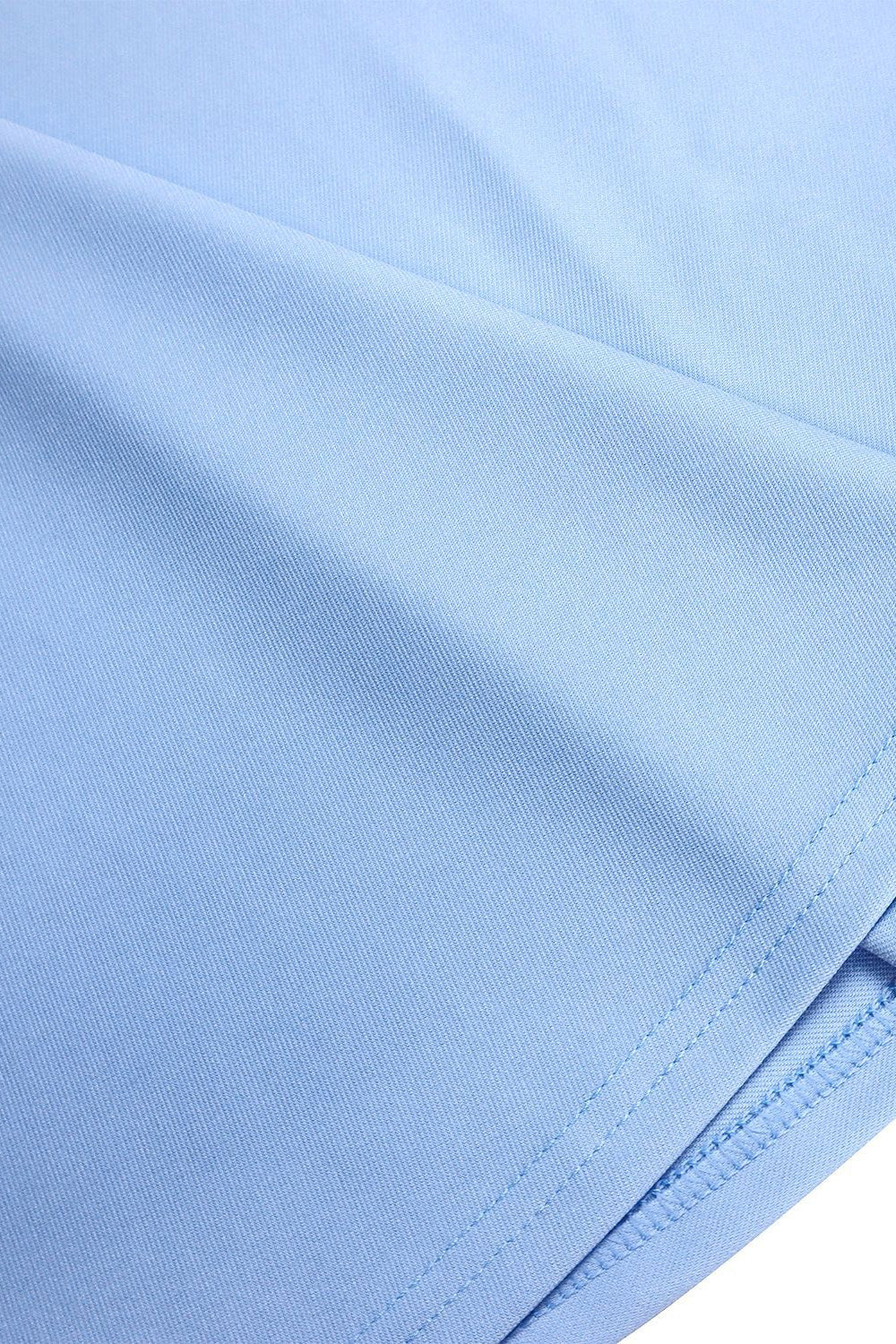 Puff Sleeve High Waist Solid Round Neck Dress Lavish Daily