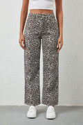 Leopard Print Loose Fit Denim Jeans Lavish Daily