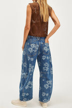 Street Style Plain Long Oversized Jeans Lavish Daily