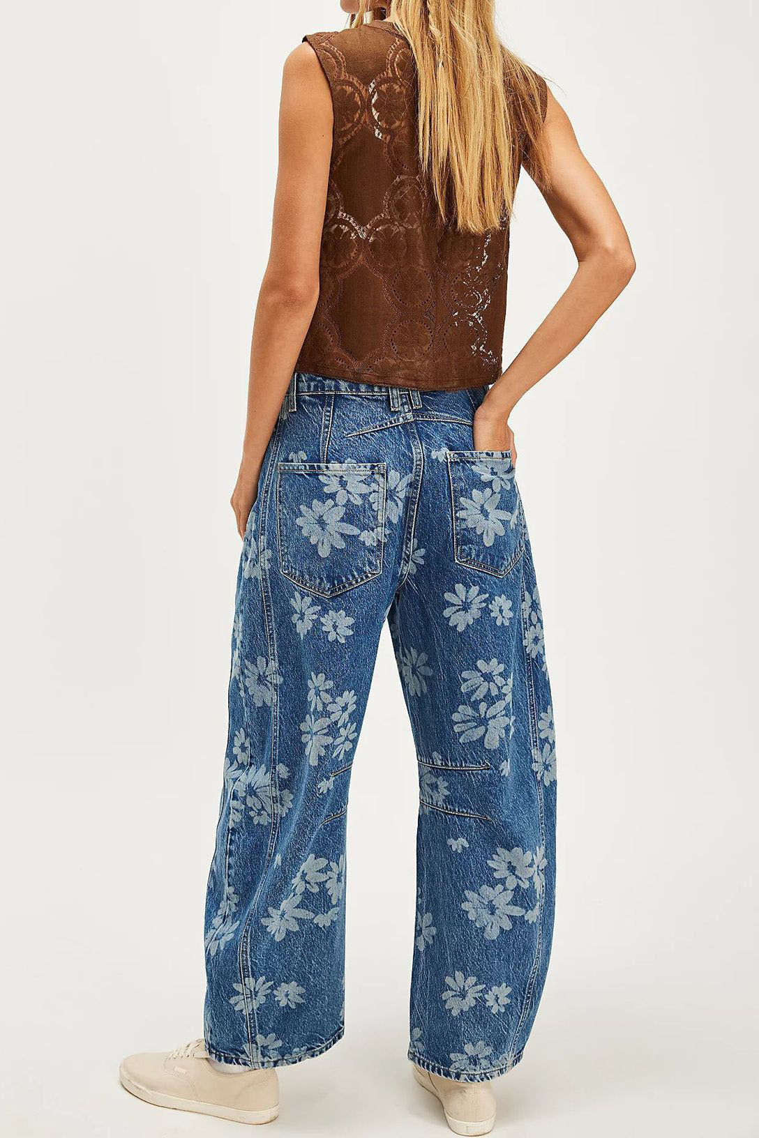 Street Style Plain Long Oversized Jeans Lavish Daily