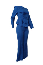 Ruffle Hem Blouse & Pants Set Lavish Daily