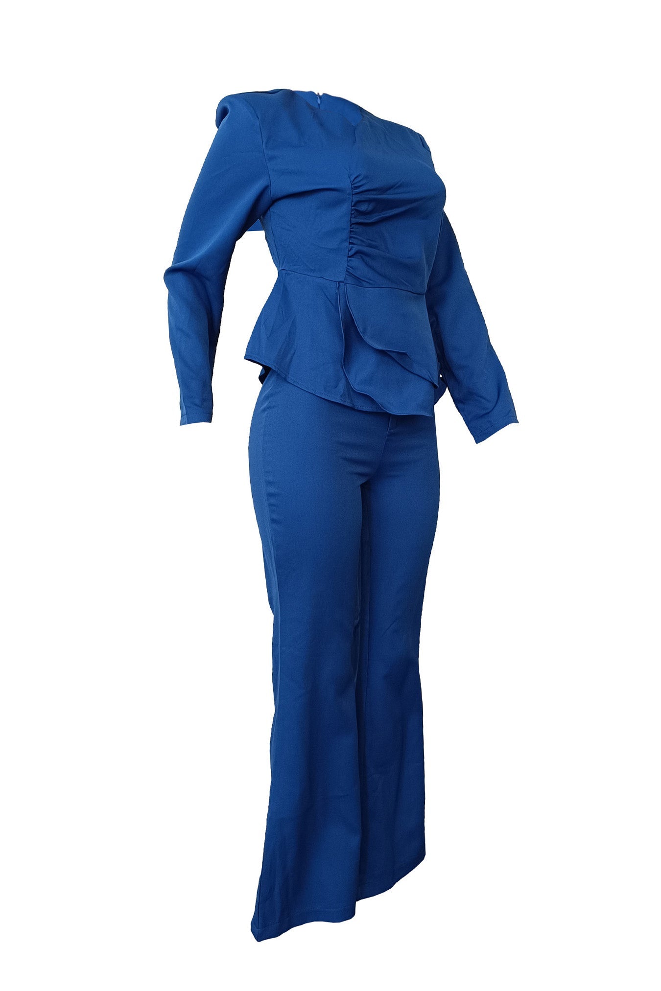 Ruffle Hem Blouse & Pants Set Lavish Daily