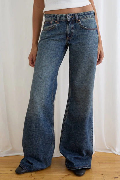 Low Rise Relaxed Wide Leg Jeans Lavish Daily