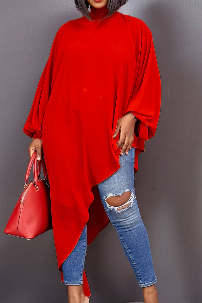 Asymmetrical Hem Shirt Dress Lavish Daily