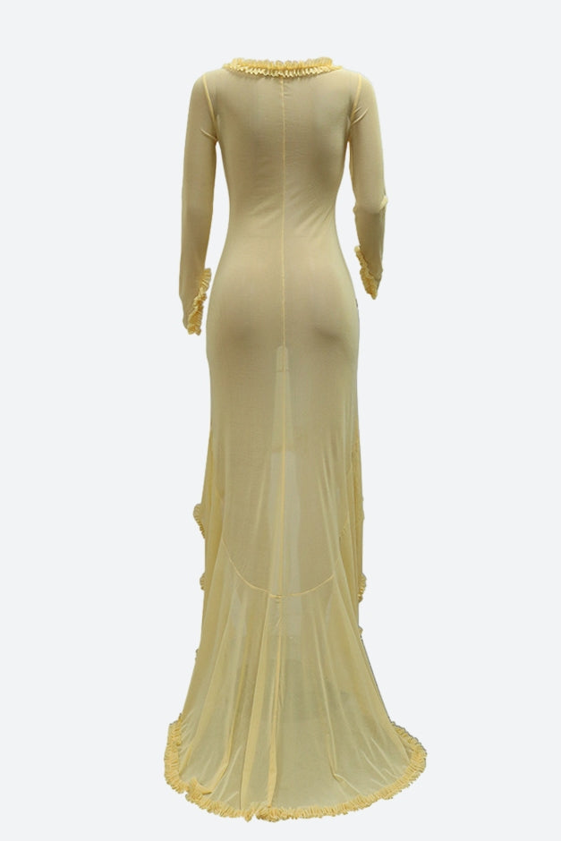 Maxi Ruffle Dress Lavish Daily