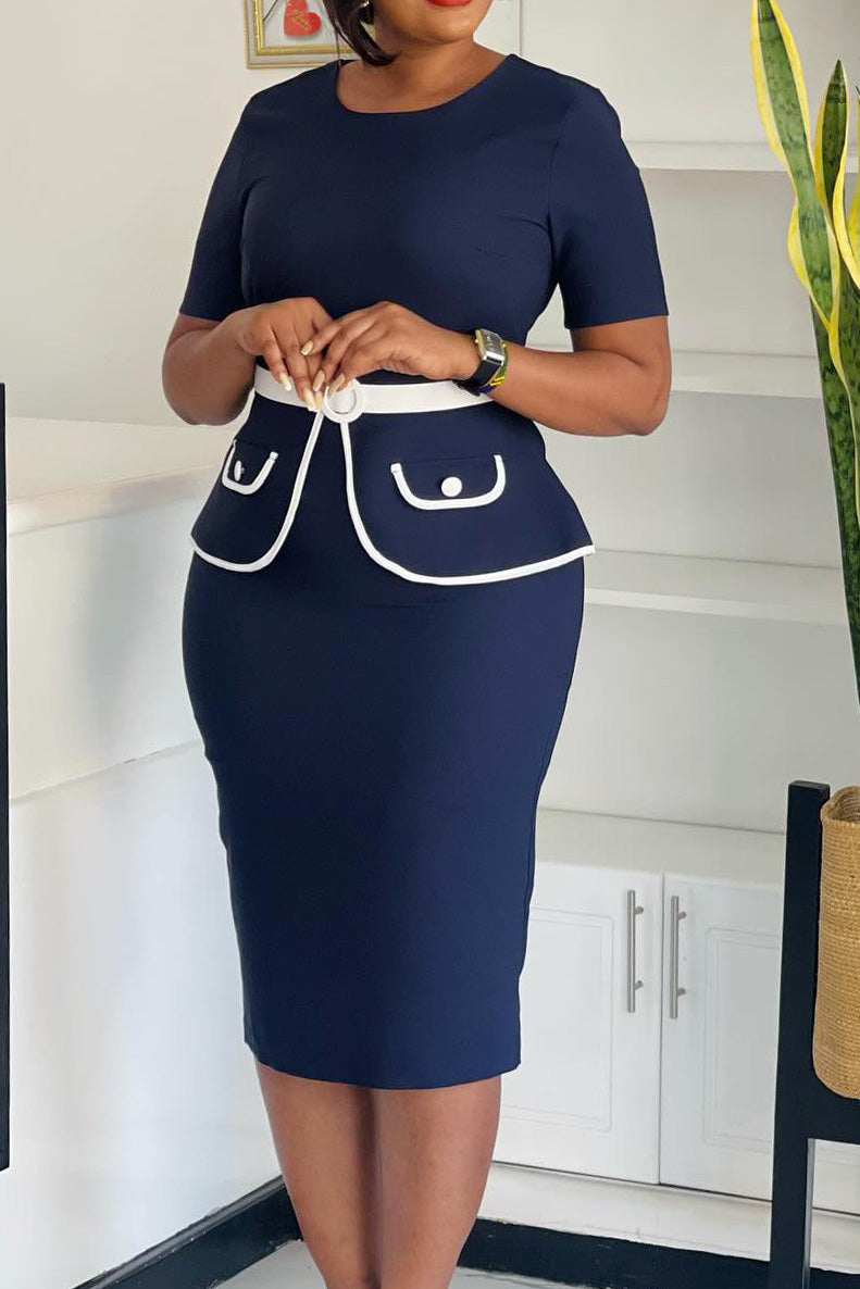 Stretch Bodycon Short-Sleeve Dress Lavish Daily