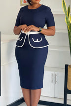 Stretch Bodycon Short-Sleeve Dress Lavish Daily